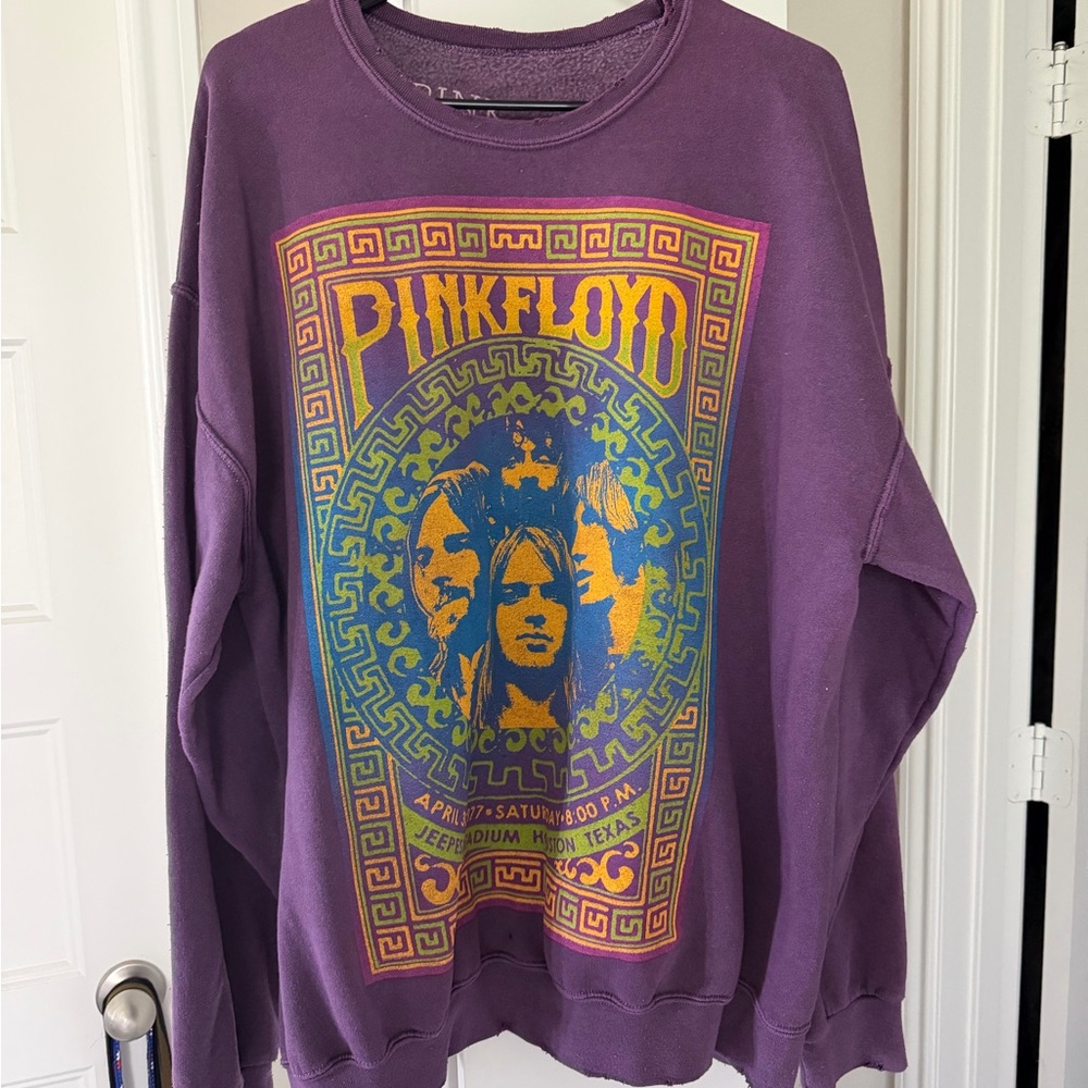 Pink Floyd Purple Flocked Logo Tee